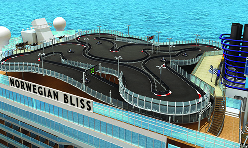 Race track on Norwegian Bliss