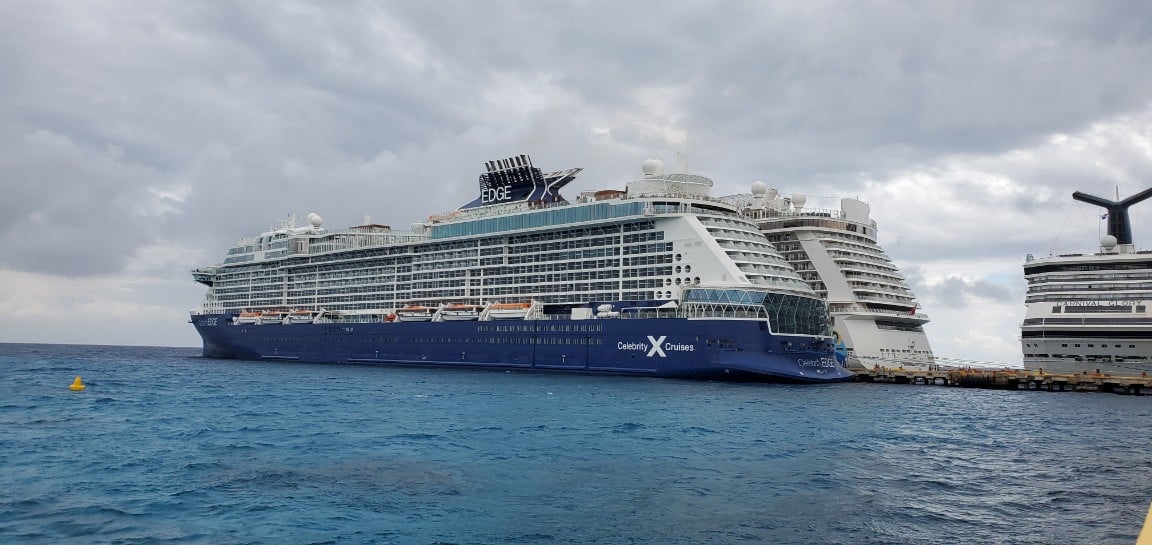 Celebrity Edge as Seen from Costa Maya