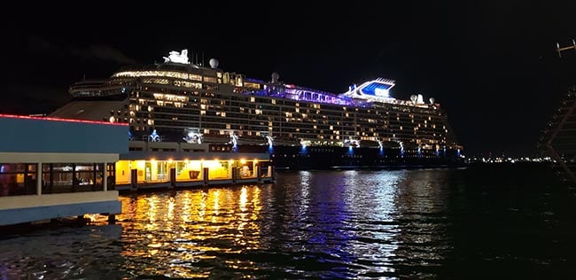 Celebrity Edge in Port Late in San Juan