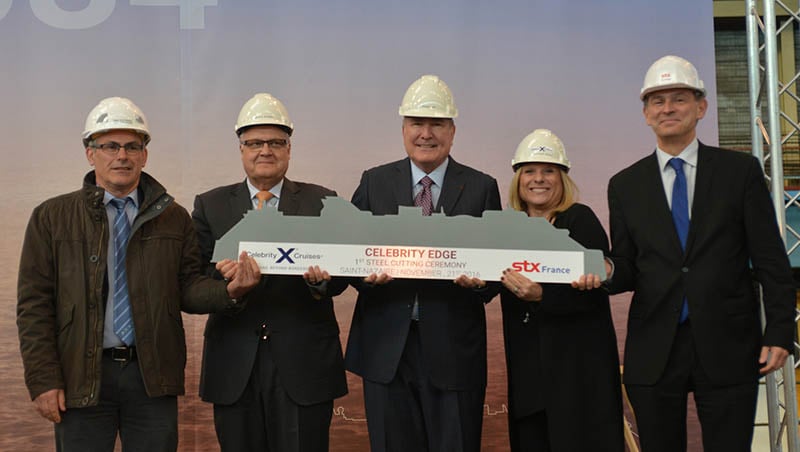 Celebrity & STX Team At Edge's Steel Cutting