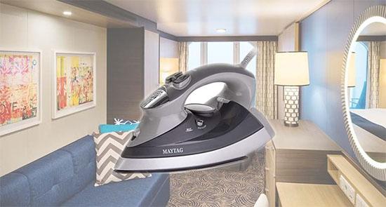 clothing iron on cruise ship