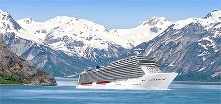 render of the Norwegian Bliss in Alaska