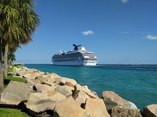 carnival ship from south beach