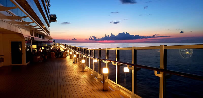 MSC Seaside Open Deck at Night