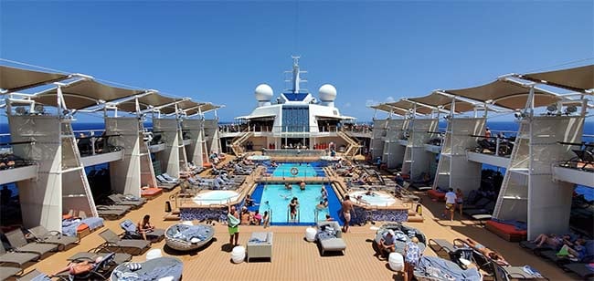 Uncrowded Pool on a Sea Day - We Don't See Kids in This Pic